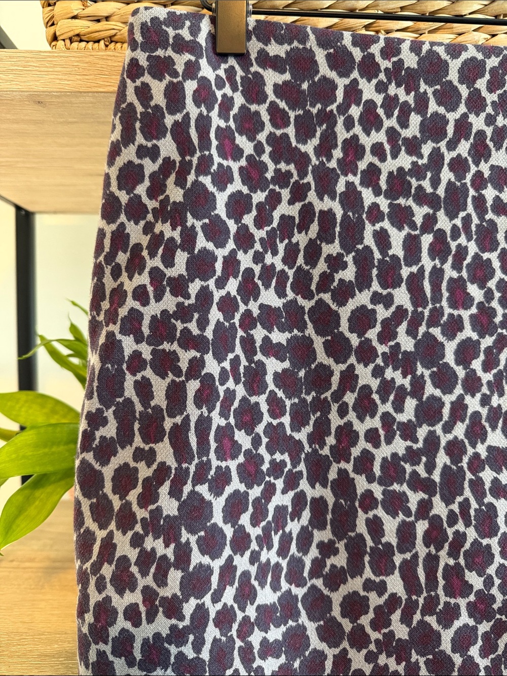 Talbots Woven Colorful Leopard Print Career Pencil Skirt, 10 - Picture 2 of 6